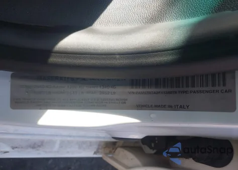 2015 Maserati Ghibli S Q4 z USA, uszkodzony, nr VIN ZAM57RTA2F1134078